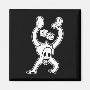 Aimant Le Fantôme Clown Lucky Dice Poignée Gothique Carto