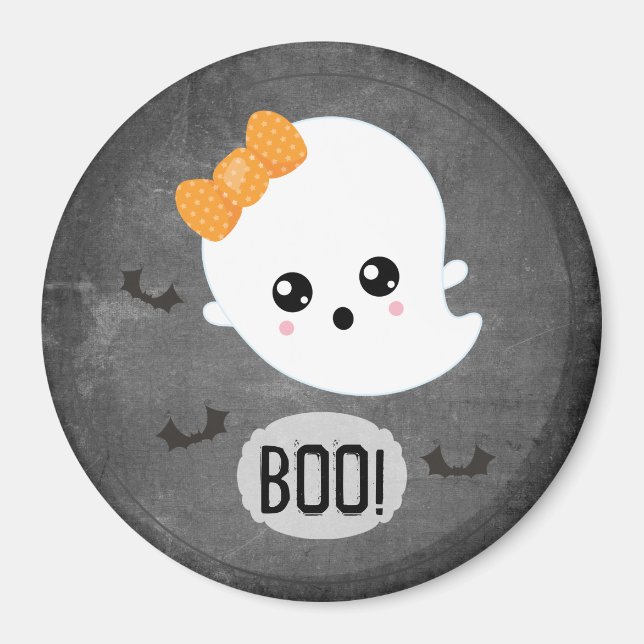 Aimant Le fantôme de Boo Halloween (Devant)