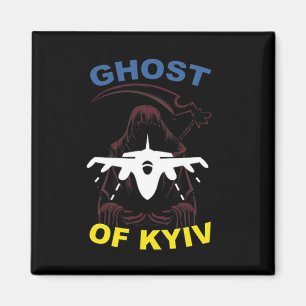 Aimant Le Fantôme de Kiev Je suis solidaire avec l'Ukrain