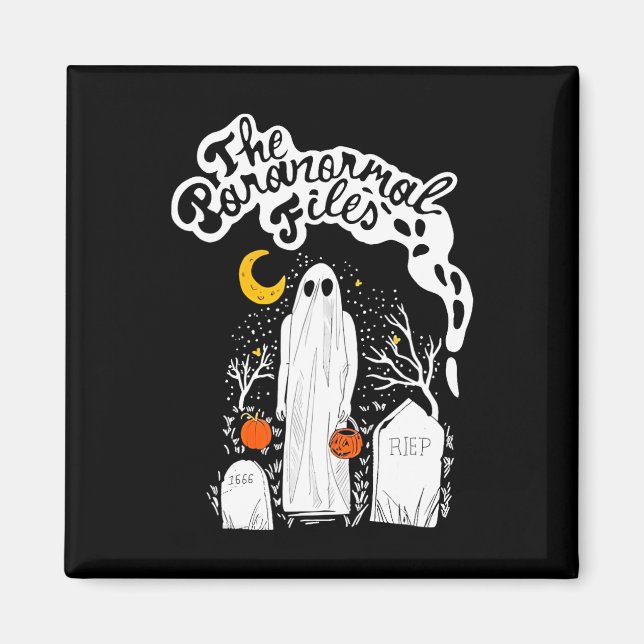 Aimant Le fantôme du cimetière des dossiers paranormal (Devant)