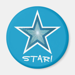 Aimant Le frigo Blue Star 'STAR ! ' bleu magnétique