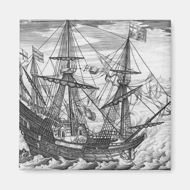 Aimant Le galion de la reine Elizabeth (Devant)