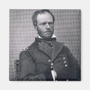 Aimant Le général William Tecumseh Sherman, gravé après u