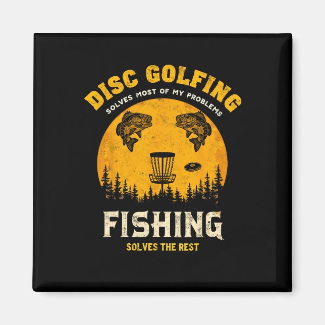 Aimant Le golf à disque résout la plupart de mes problème (Devant)