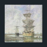 Aimant Le Grand Bateau, 1879 (huile sur toile)<br><div class="desc">Image : 116794 The Large Ship, 1879 (huile sur toile). Boudin, Eugene Louis (1824-98). Collection privée. Art, Art.</div>