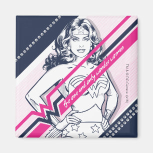 Aimant Le Graphique Rétro De La Femme Unique Et Merveille