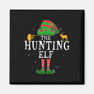 Aimant Le Groupe Elf Chasse Correspondant Famille Noël Hu