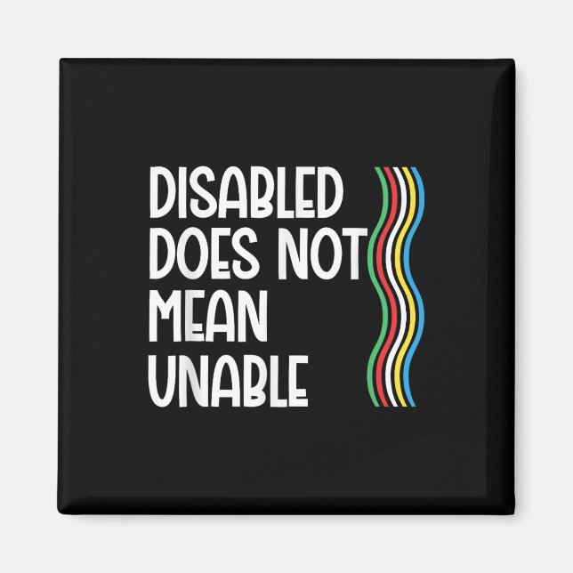 Aimant Le Handicap N'Est Pas Une Fierté Invalide Égale (Devant)