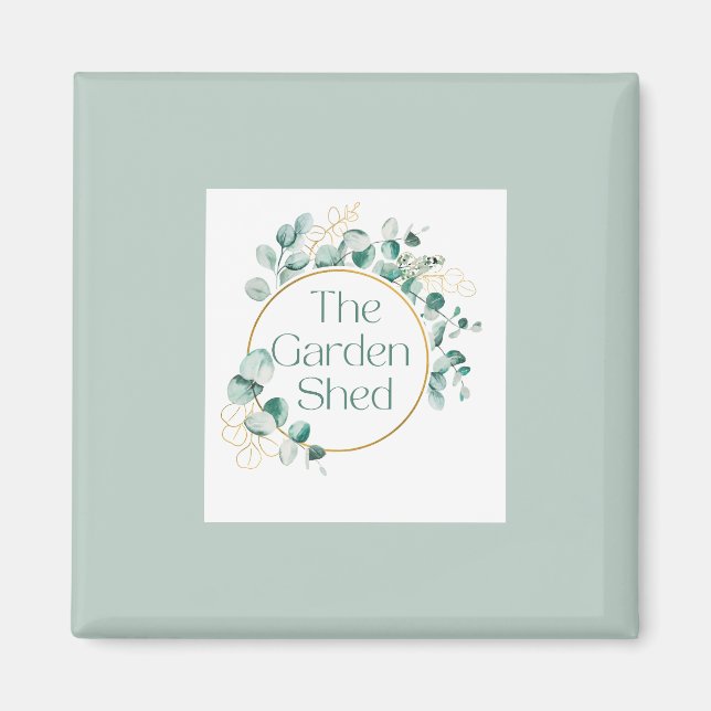 Aimant Le Jardin Abri à Café, Cadeau de Verdure Botanique (Devant)
