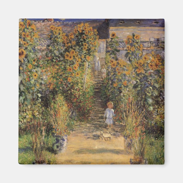 Aimant Le jardin de l'artiste à Vetheuil par Claude Monet (Devant)