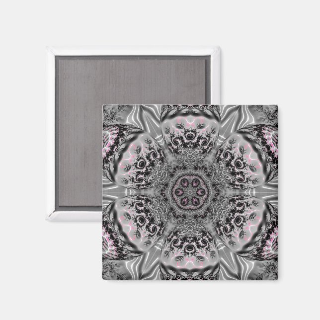 Aimant Le Jardin Fractal Argenté (Recto/Verso)