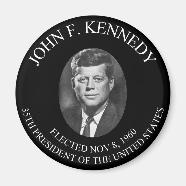 Aimant Le JOHN F. KENNEDY, COIN Présidentiel ............ (Devant)