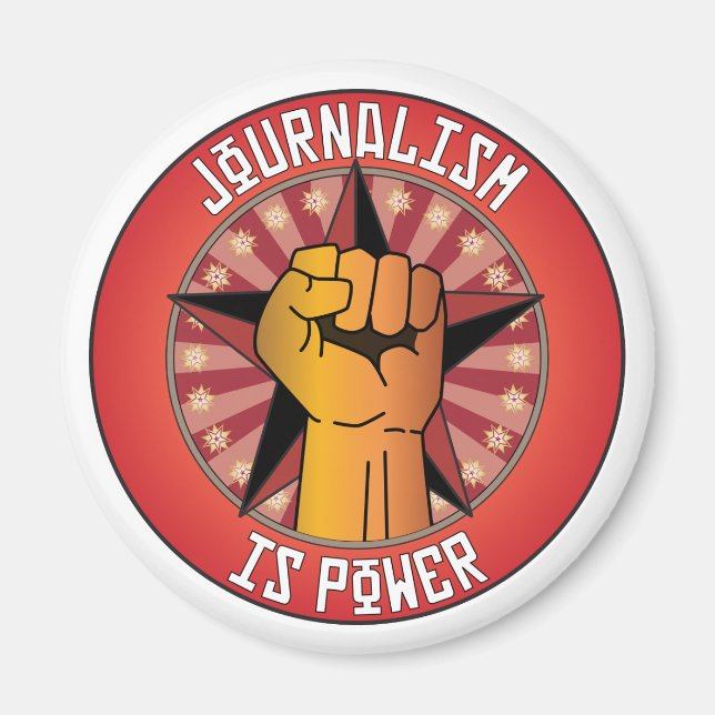 Aimant Le journalisme est le pouvoir (Devant)