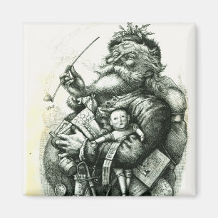 Aimant Le joyeux vieux père noël