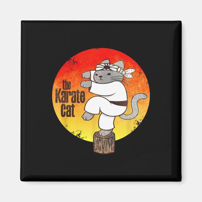 Aimant Le Karate Cat (version en détresse) (Devant)
