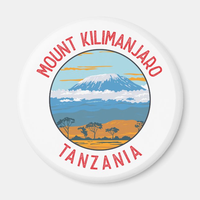 Aimant Le Kilimandjaro Tanzanie Cercle en détresse (Devant)