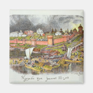 Aimant Le Kremlin de Moscou à l'époque du tsar Ivan III