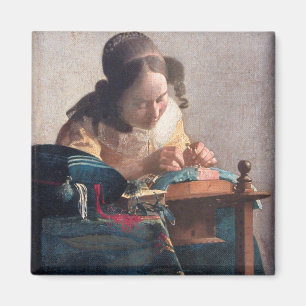 Aimant Le Lacemaker, Johannes Vermeer, 1669-1670