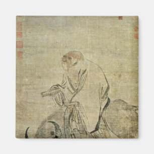 Aimant Le Laotien-tzu montant son boeuf, Chinois,