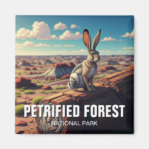 Aimant Le lapin dans le parc national de la Forêt Petrifi