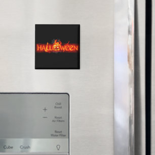 Aimant Le lettrage massif enflammé d'Halloween de Slipper