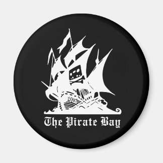 Aimant le logo du bateau pirate de pirate de pirate bay