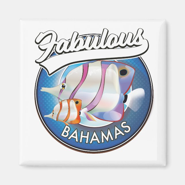 Aimant Le logo fabuleux des Bahamas (Devant)