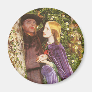 Aimant Le Long Fiançailles d'Arthur Hughes, l'art Vintage