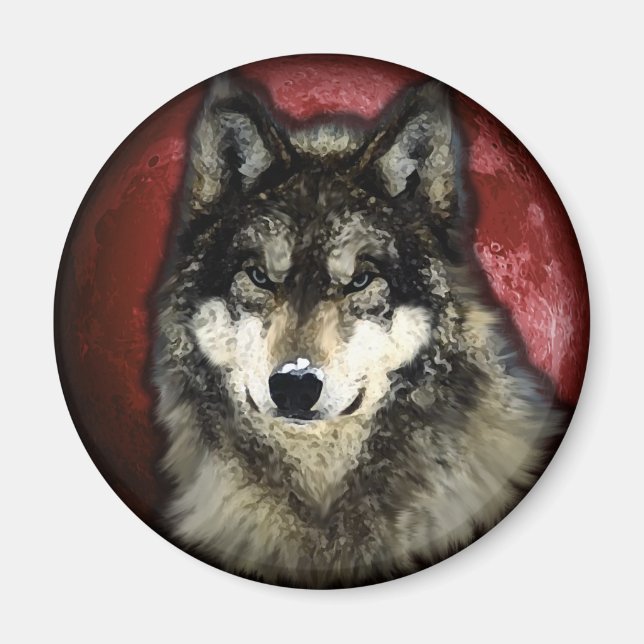 Aimant Le loup tranquille (Devant)