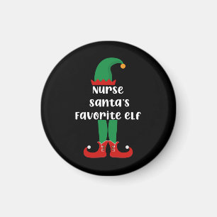 Aimant Le lutin préféré de l'infirmière du Père Noël Infi