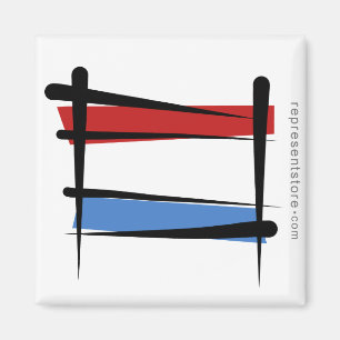 Aimant Le Luxembourg balayent le drapeau