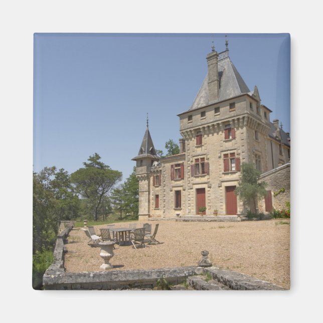 Aimant Le magnifique Château de Pressac et jardin (Devant)
