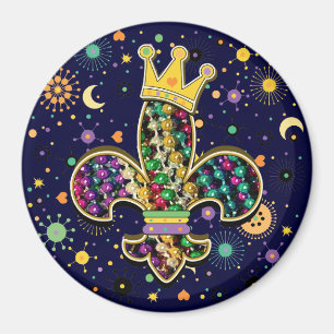 Aimant Le mardi gras Fleur célèbre