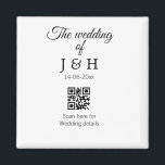 Aimant Le mariage d'ajouter le nom de couple QR code scan<br><div class="desc">Pour les amoureux comme nous</div>