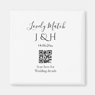 Aimant Le mariage d'ajouter le nom de couple QR code scan