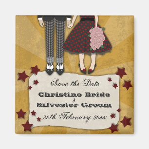 Aimant Le mariage de rockabilly, font gagner la date