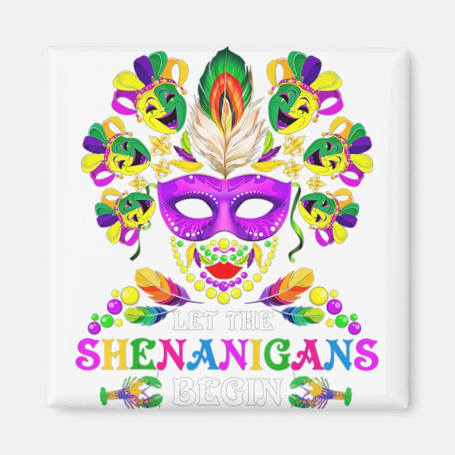 Aimant Le Masque À Lèvres Perles Laisser Les Shenanigans  (Devant)