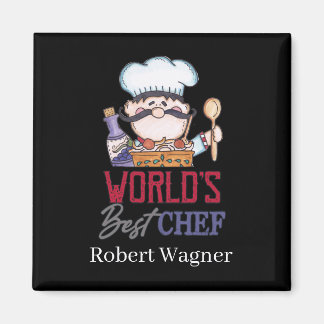 Aimant Le meilleur chef du monde mignon ajouter un nom