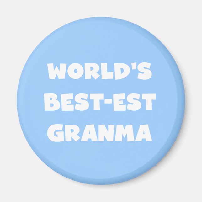 Aimant Le meilleur Granma noir et blanc du monde (Devant)