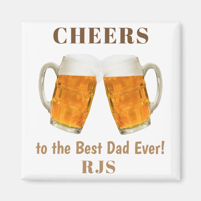 Aimant Le meilleur monogramme du monde papa d'anniversair (Devant)