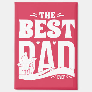 Aimant Le Meilleur Papa du Monde - Père et Enfant