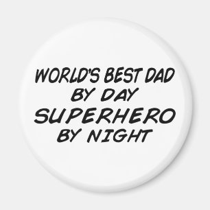 Aimant Le meilleur papa du monde - super héros