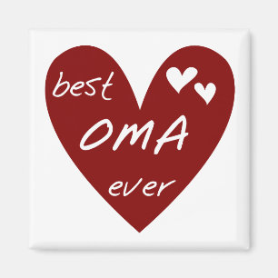Aimant Le meilleurs T-shirts et cadeaux d'Oma de coeur