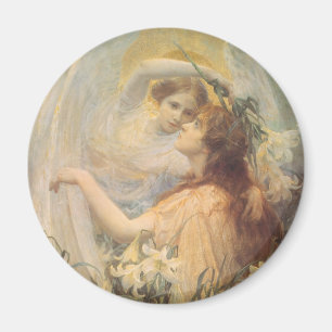 Aimant Le message d'Angel de George Swstead, l'art Vintag