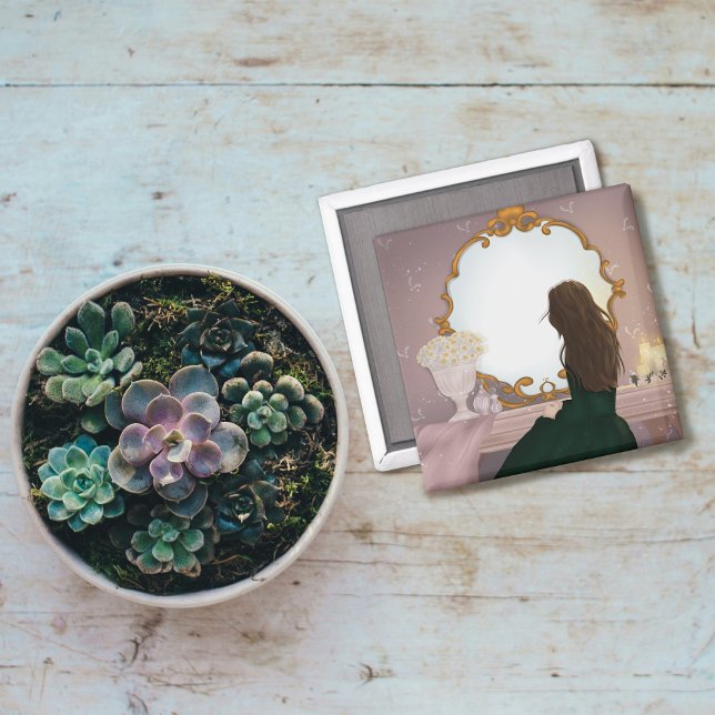 Aimant Le Miroir II - Assis en pièce (Créateur téléchargé)