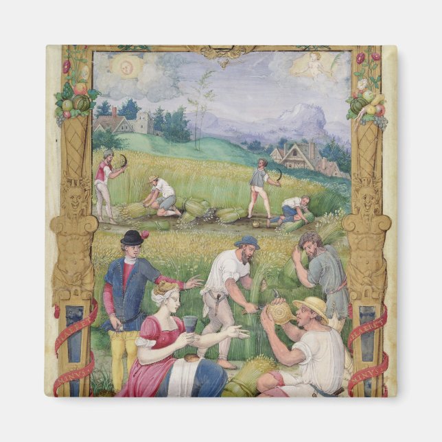 Aimant Le mois d'août : La récolte (Devant)