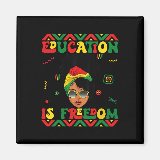 Aimant Le Mois de l'Histoire Noire L'éducation est la lib (Devant)