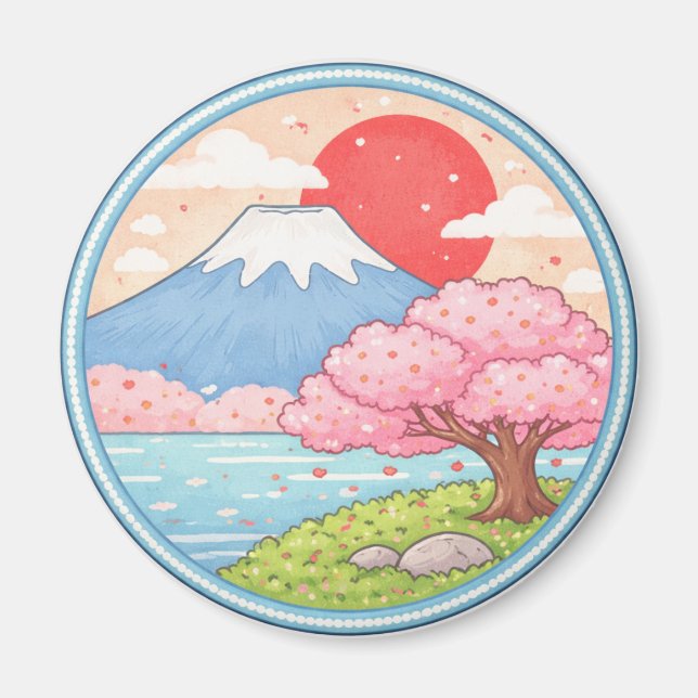 Aimant Le mont Fuji du Japon (Devant)