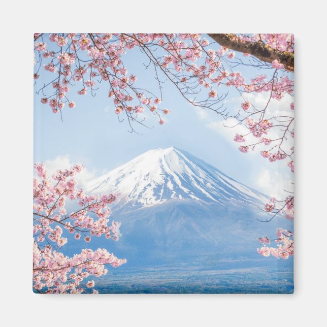 Aimant Le mont Fuji | Lac Kawaguchiko | Printemps Au Japo (Devant)
