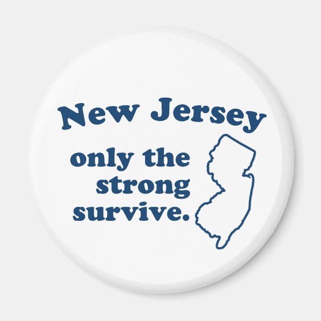 Aimant Le New Jersey Seule La Forte Survie (Devant)